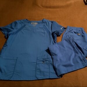 Grey's Anatomy Women’s Royal Blue Scrub Set